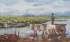 The oxcart, Inle Lake